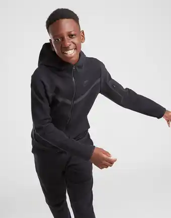 Nike Tech Fleece Hættetrøje Junior, Sort