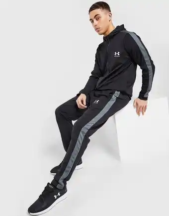 JD Sports Under Armour Poly Hooded Tracksuit, Sort tilbud