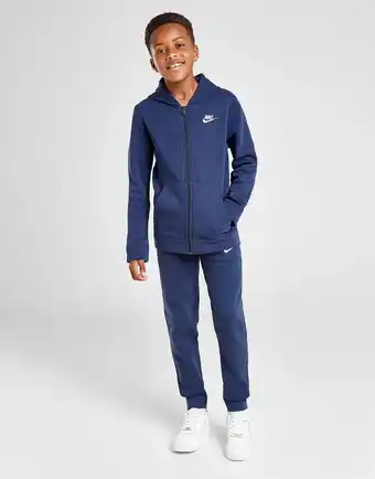 JD Sports Nike Sportswear Fleece Tracksuit Junior, Blå tilbud