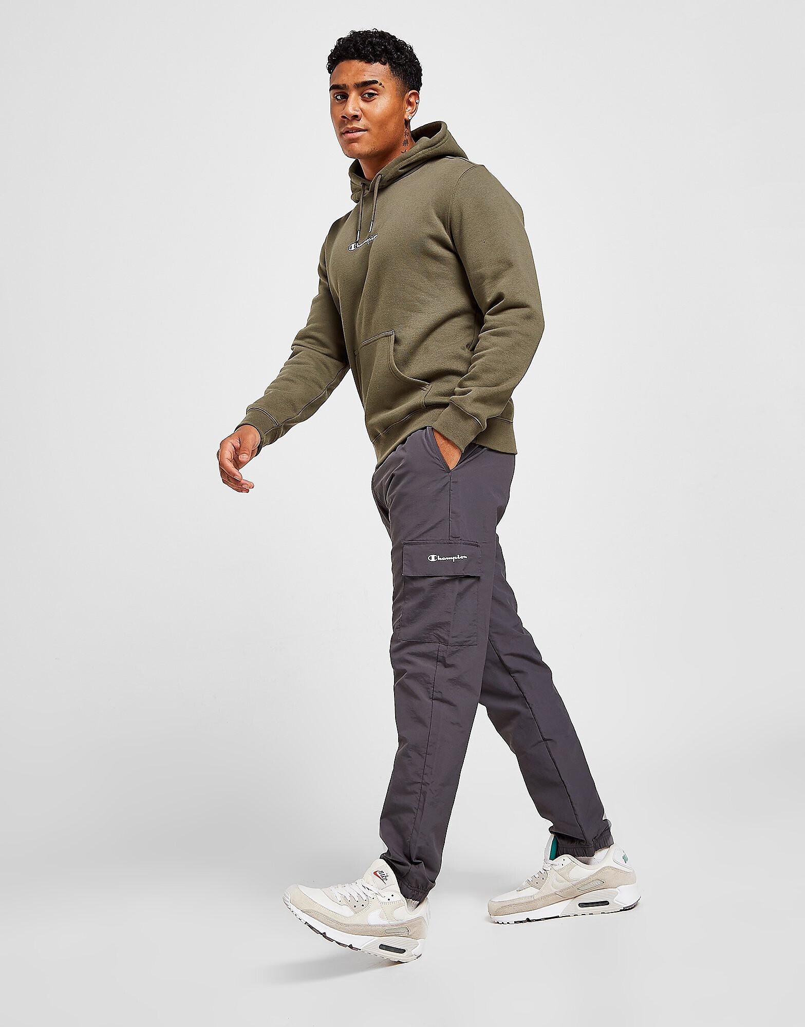 Champion Woven Cargo Pants - Only at JD, Grå tilbud hos JD Sports