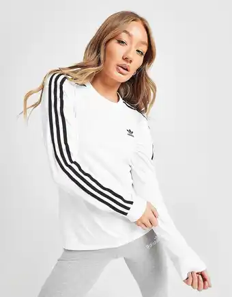 JD Sports Adidas Originals 3-Stripes California T-Shirt Dame, Hvid tilbud