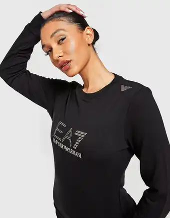 Emporio Armani EA7 Stud Crew Sweatshirt, Sort