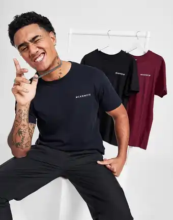 JD Sports McKenzie 3-Pak Essential T-Shirts Herre - Only at JD, Sort tilbud
