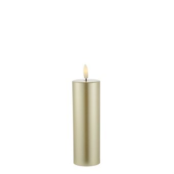 Sirius Sille Exclusive LED-stearinlys 1 stk. guldfarvet Ø 5 x H 15 cm.