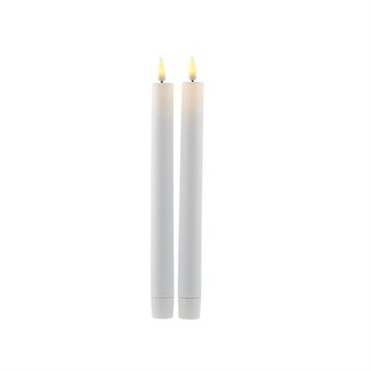 Modström Sirius Sille Tall - Hvide krone LED-stearinlys 2 stk. Ø 2 x H 25 tilbud