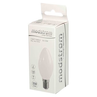 Modström LED filament - hvid kerte pære E14 med 250 lumen - (svarer til 25W) tilbud