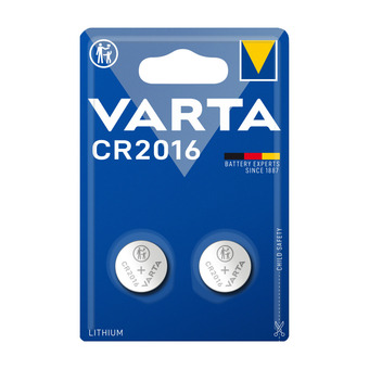 VARTA CR2016 BLI MØNTBATTERI, 2 STK.