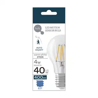 KULZ A60 E27/4W LED-PÆRE MED BEVÆGELSESSENSOR