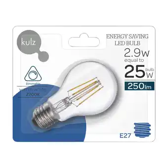 Punkt1 KULZ FA60 E27 / 2.9W LEDPÆRE RYDDIG tilbud