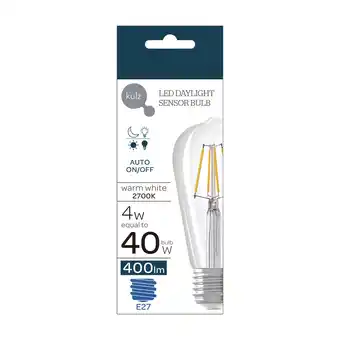 Punkt1 KULZ A60 E27/4W LED-PÆRE MED NATTSENSOR tilbud