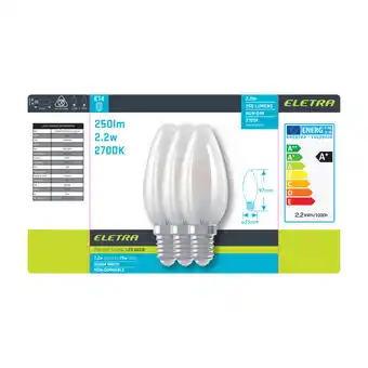 Punkt1 ELETRA FC35 E14 / 2.2W LEDPÆRE 3 STK tilbud