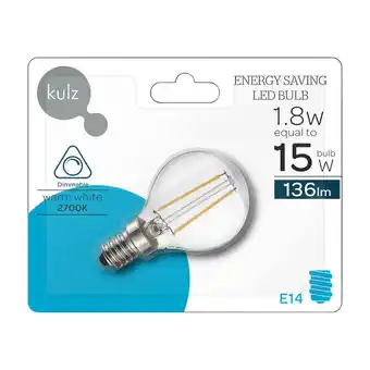 KULZFG45 E14 / 1.8W LED PÆRE RYDDIG