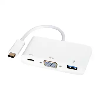 Expert QNECT ADAPTER USB-C TO USB +VGA+C CHARG tilbud