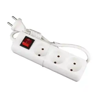 Expert ELETRA ELSKINNE, 3 STIKKONTAKTER, DK, 0,4 M, AFBRYDER, HVID tilbud
