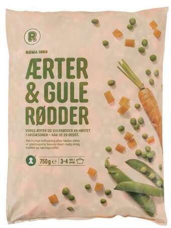 REMA 1000 Ærter & gulerødder, 750 g tilbud