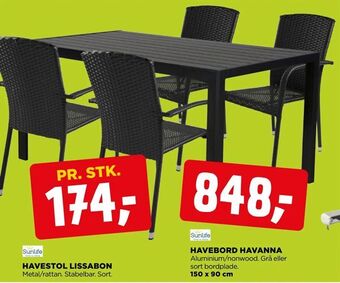 jem & fix Havebord havanna tilbud
