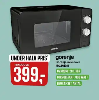 Skousen Gorenje mikroovn MO20E1B tilbud
