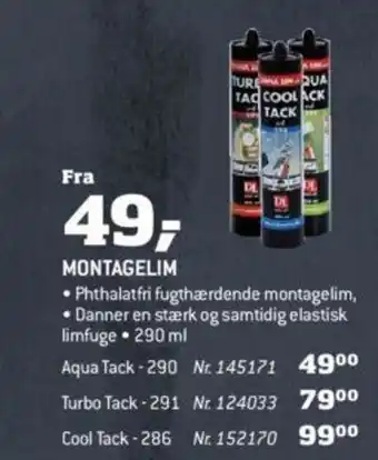 Bygma Fra Montagelim tilbud
