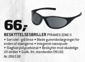 Bygma Beskyttelsesbriller Pyramex Zone II tilbud