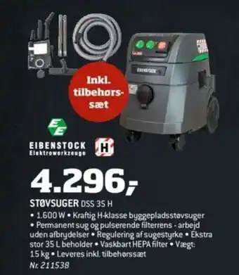 Bygma Støvsuger DSS 35 H tilbud