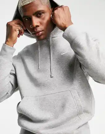 Asos Nike – Club – Hættetrøje i grå tilbud