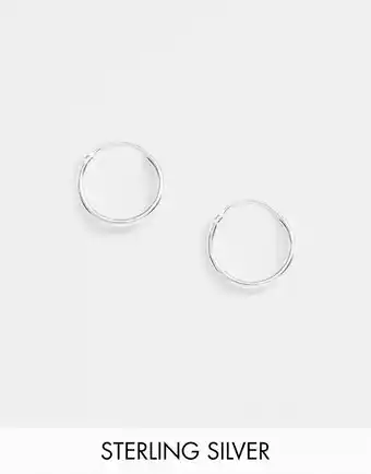 ASOS DESIGN - 12mm hoop-øreringe i sterling sølv