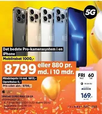 iPhone 13 Pro max 128 GB - tilbud med abonnement