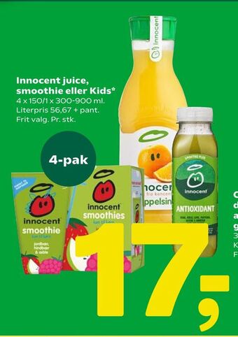 Coop 365 Innocent juice, smoothie eller Kids tilbud