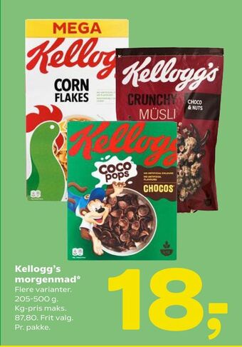 Coop 365 Kellogg's morgenmad tilbud