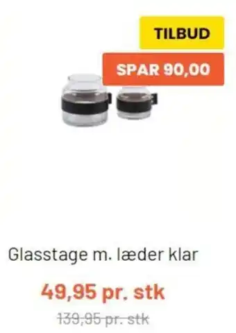 Silvan Glasstage m. Læder Klar tilbud