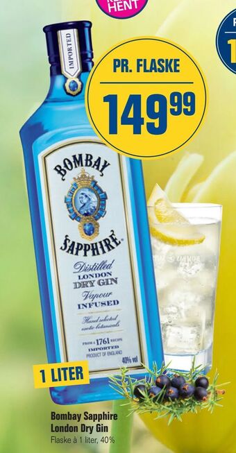 Otto Duborg Bombay Sapphire London Dry Gin tilbud