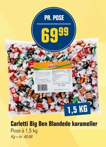 Otto Duborg Carletti Big Ben Blandede karameller tilbud