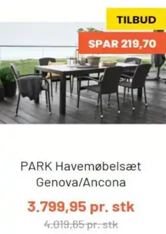 Silvan Park Havemøbelsæt Genova/Ancona tilbud