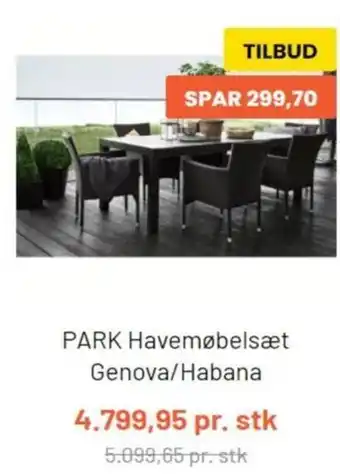 Silvan Park Havemøbelsæt Genova/Habana tilbud