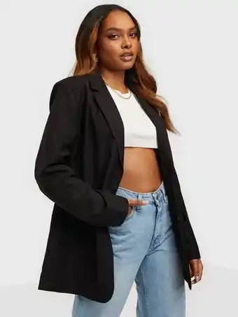 Nelly NLY Trend Oversized Blazer Blazere Sort tilbud