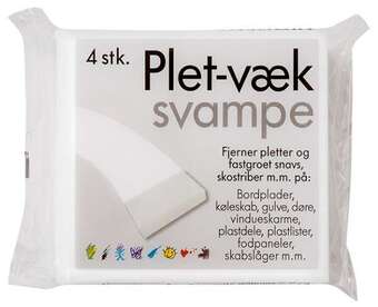 Plet-væk svampe, 4 ct