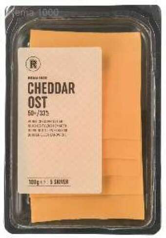REMA 1000 Cheddar ost 50+, 100 g tilbud