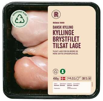 REMA 1000 Kyllingebrystfilet, 450 g tilbud