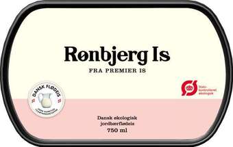 Flødeis jordbær, 750 ml