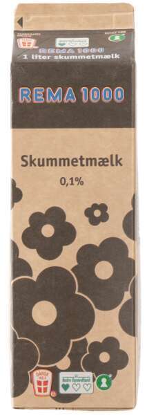 REMA 1000 Skummetmælk 0,1%, 1 l tilbud