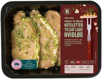 REMA 1000 Koteletter m. hvidløg, 300 g tilbud