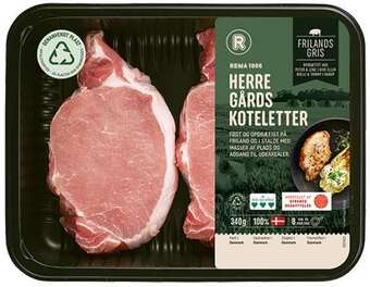 REMA 1000 Herregårds koteletter, 340 g tilbud