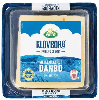 REMA 1000 Klovborg ost ml 45+, 240 g tilbud
