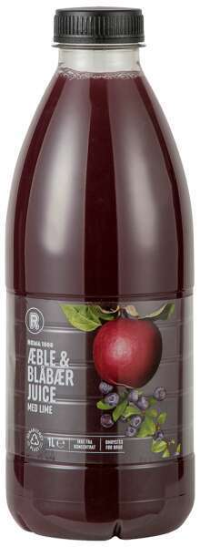 REMA 1000 Æble & blåbær juice, 1 l tilbud