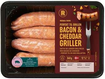 REMA 1000 Bacon/cheddar griller, 360 g tilbud