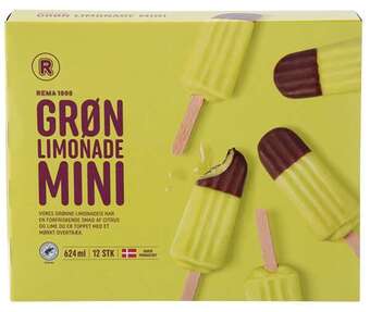 REMA 1000 Grøn limonadeis, 624 ml tilbud