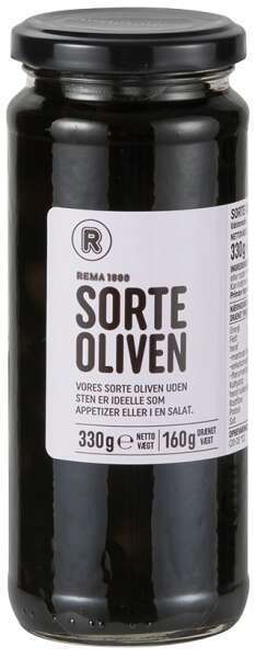 REMA 1000 Sorte oliven, 160 g tilbud