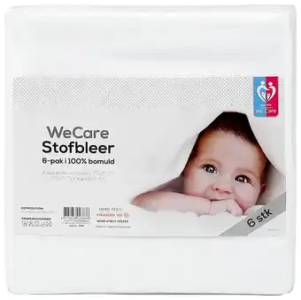 Harald Nyborg We Care Kids - Stofbleer 6-pak - hvid tilbud