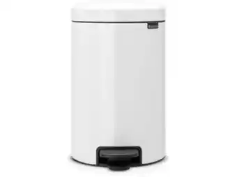 Imerco Brabantia Pedalspand NewIcon - 12 liter - Plastik/stål - Hvid tilbud