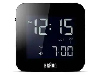 Braun Vækkeur BNC008 BKBK-DCF - H 5,7 x B5,7 cm - Plastik - Sort